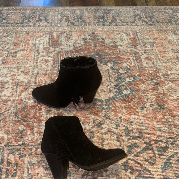 BAMBOO Black Suede Ankle Booties - Picture 1 of 2